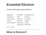 Essential Electron