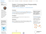Command Query Responsibility Segregation (CQRS)