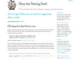Obey the Testing Goat!