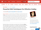 Powerful CSS-Techniques For Effective Coding