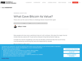 What Gave Bitcoin Its Value?