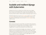 Scalable and resilient Django with Kubernetes