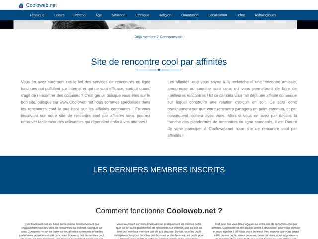 cooloweb.net : Site de Rencontre affinitaires