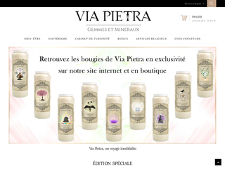 Boutique VIA PIETRA - Ésotérisme - Lithothérapie - Bijoux