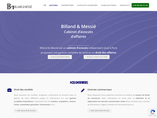 Cabinet indépendant d'avocat d'affaires Billand & Messié à Paris