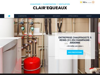 SARL CLAIR'EQUEAUX : entreprise de chauffage et climatisation