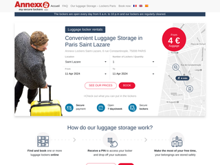 Lockers Paris - consignes bagages sécurisées