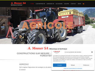 Entreprise A.Mooser, machines forestières et agricoles en Suisse